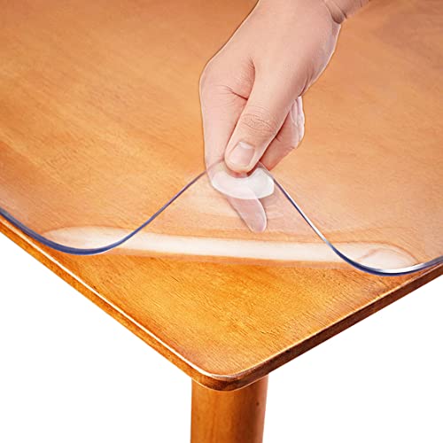16x84 in Office Desk Blotter Pad Clear Plastic PVC Table Sheet Protector Cover Transparent Table Mat for Rectangular Dining Kitchen Coffee Dressing End Table Candle Furniture Surface - size: 16"x84"