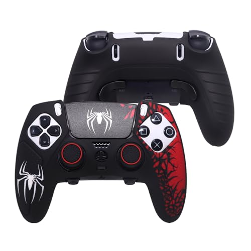 Anti-Slip Silicone Skin for Playstation 5 PS5 Edge Wireless Controller Protective Cover Case & Touch Pad Sticker Thumb Grip Caps for DualSense Edge Controller