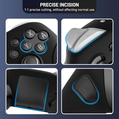 GLDRAM Switch 2 Pro Controller Clear Case, Remote Soft Silicone Protective Cover Skin, Scratch & Shockproof Durable Accessories for Nintendo Switch 2 Pro Controller - Black