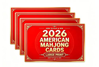 NAG 2026 NMJL Mah Jong Card Official Revision - Large Print - 4PCS