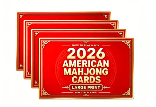 NAG 2026 NMJL Mah Jong Card Official Revision - Large Print - 4PCS