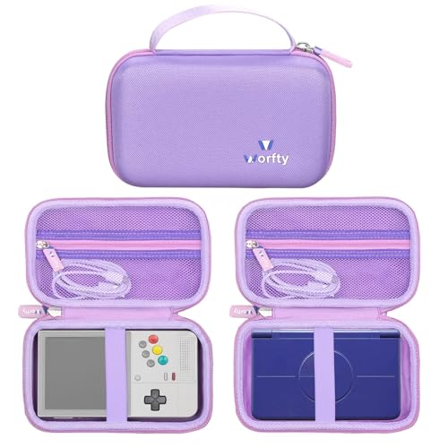 worfty Case for Retroid Pocket Classic/ Retroid Pocket Flip 2 Retro Game Console - Hard Travel Protective Carrying Storage Bag (Purple) - color: Purple
