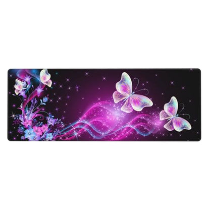 Butterfly Mouse Pad XL Large Mousepad Non Slip Rubber Base Desk Mat for Laptop Computer Gaming 31.5" X 12" - color: Butterfly