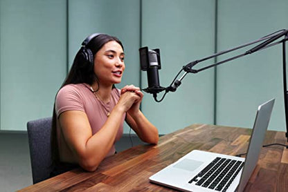 Mackie EM-Series, Large Diaphragm USB Condenser Microphone with Headphone Output and Mute (EM-91CU+), Black - size: USB, style: Large Diaphragm Condenser Plus