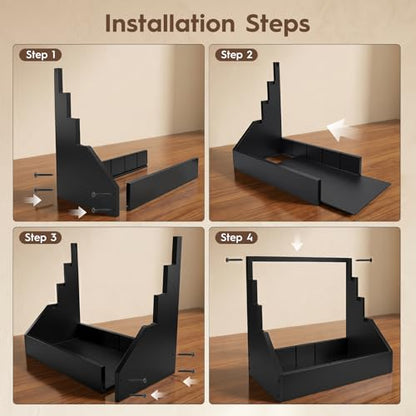 Trading Card Display Stand with 5-Row Storage，3-Tier Large Capacity Graded Card Display，Wooden Cards Display Stand for Soprts Cards Collection & Show
