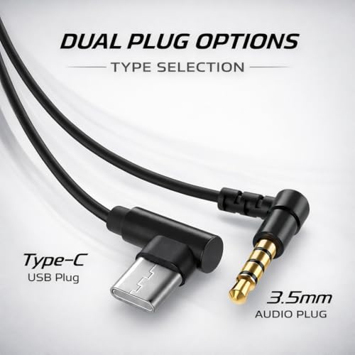 Wired Gaming Earbuds with Mic, Noise Cancelling USB C in-Ear Headphones for iPhone, Android, Xbox One, PS4, Switch, Extra Bass Shark Fin Design, Extra Bass for Sport Sleep Workout (Black)