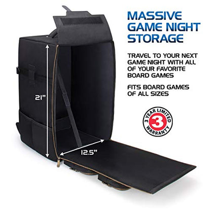 ENHANCE Tabletop Board Game Backpack + Board Game Bands - Bundle