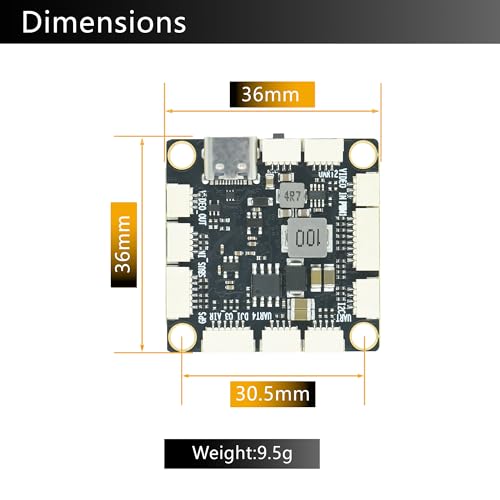 AERO SELFIE F405NC Drone Flight Controller, 2-10S LiPo, BMI42688 IMU, SPL06/DPS310 Barometer, OSD, 6 UART, 10 PWM, BEC 5V/9V, MicroSD Slot, Supports Betaflight, Ardupilot, INAV