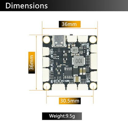 AERO SELFIE F405NC Drone Flight Controller, 2-10S LiPo, BMI42688 IMU, SPL06/DPS310 Barometer, OSD, 6 UART, 10 PWM, BEC 5V/9V, MicroSD Slot, Supports Betaflight, Ardupilot, INAV