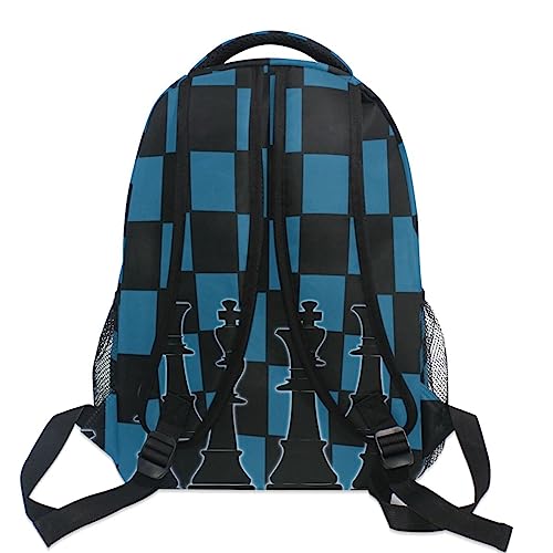 Black Blue Chess Board Backpack Bookbag Daypack Travel Hiking Camping School Laptop Bag - color: Multi Pattern 9