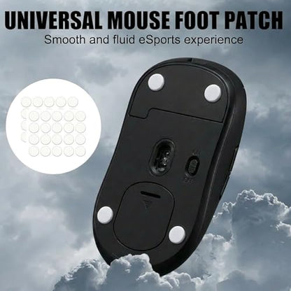 160 Pcs Dot Mouse Glide Sliders, Universal 6mm 7mm PTFE Mouse Feet Skate Stickers, Smooth Sliding Pads Compatible with All Mousepads, Wear-Resistant Smooth Glide Mice Glass Skates Pad (White) - size: Dia 6mm/7mm White & Black