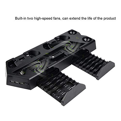 3 in 1 Multi Charging Stand with 2 Cooling Fans for PRO/Slim/PS VR, Controller Docking Station Charger, 11 Card Slot, Vertical Stand Headset Bracket