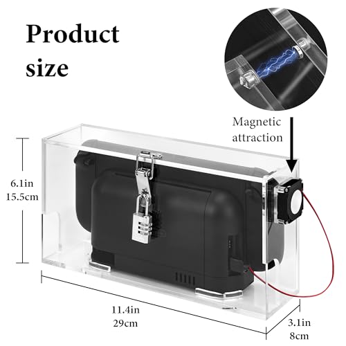 Geekria Cooling Dust Cover Compatible with Nintendo Switch 2/OLED, Child Safety Lock Prevents Kids Gaming, Protect Consoles, with Password Lock, Quiet Cooling Fan, Anti-Scratch