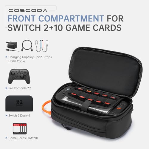 Sling Crossbody Bag for Steam Deck/OLED/Nintendo Switch 2 (2025)/Rog Xbox Ally X,Protective Case - color: Black