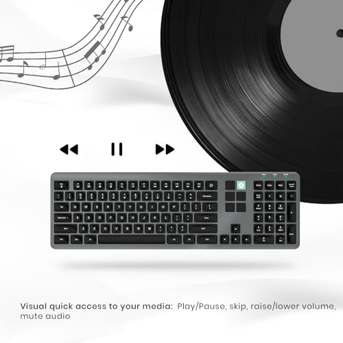Wired Keyboard with Mini Control Deck (6 LCD Keys), up to 60 Programmable Actions, Silent Typing, Minimalist Backlighting, Additional Magnetic Stand, for Creatives, Designers, and Office Professionals