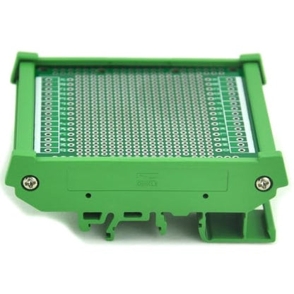 Electronics-Salon DIN Rail Mounting Carrier Housing with Prototype Board, PCB Size 77.4 x 72mm - size: PCB 77.4x72mm