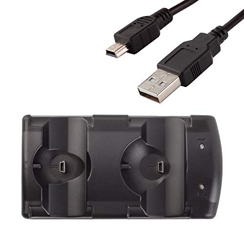 Controller Charger Station for PS3, Charging Dock for PlayStation 3 Dual Controller and Move with LED Light Indicator and Charging Cable