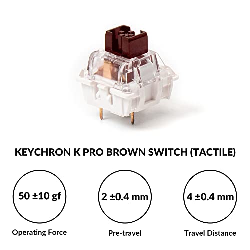 Keychron V6 Wired Custom Mechanical Keyboard Knob Version, Full-size QMK/VIA Programmable Macro with Hot-swappable Keychron K Pro Brown Switch Compatible with Mac Windows Linux Black (Non-Transparent) | QMK/VIA Programmable with Hot-swappable Keychron Bro