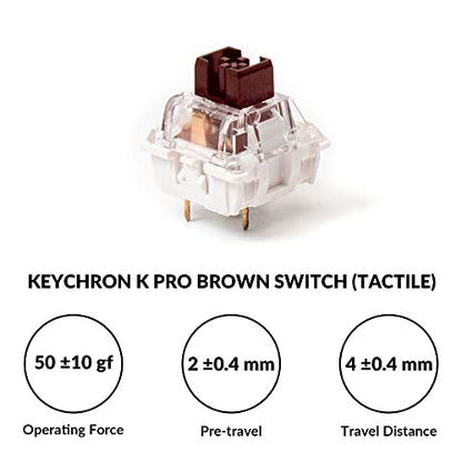 Keychron V6 Wired Custom Mechanical Keyboard Knob Version, Full-size QMK/VIA Programmable Macro with Hot-swappable Keychron K Pro Brown Switch Compatible with Mac Windows Linux Black (Non-Transparent) | QMK/VIA Programmable with Hot-swappable Keychron Bro