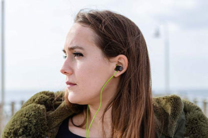 LUDOS Ultra Wired Earbuds in-Ear Headphones, 5 Years Warranty, Earphones with Microphone, Noise Isolating Ear Buds, Memory Foam for iPhone, Samsung, School Students, Kids, Women, Small Ears - Green - color: Green, style: 3.5 mm