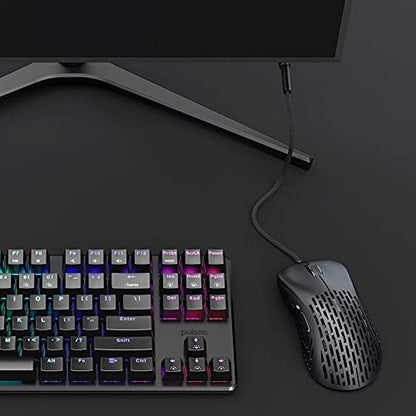 Pulsar Gaming Gears - Micro Bungee : Drag-Free Wired Mouse Support - Super Compact Size - Keep Your Set up Clean - Attach it to Your Monitor - Get More Space (Single Pack) (Renewed)