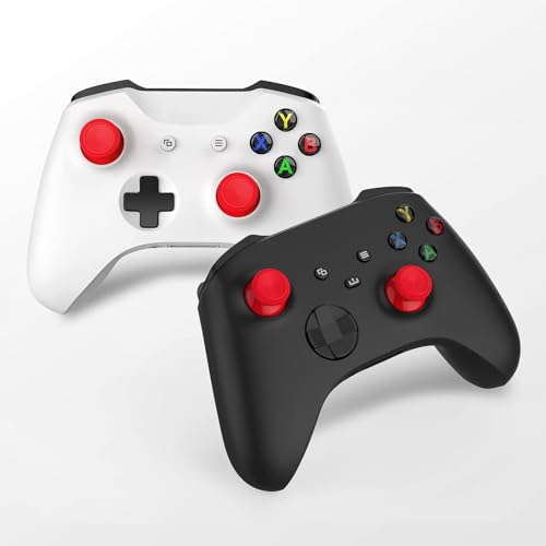 TOMSIN Replacement Joysticks for Xbox One S/X,for Xbox Series X/S Controller,4PCS True Rubberized Thumbsticks Repair Kit for Xbox One Wireless Controller(Red) - color: Red