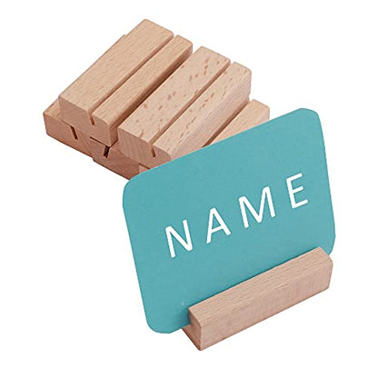 WILLOWDALE 12Pcs 2.17 Inch Place Card Holder, Photo & Picture Stand Holder | Wooden Card Stands for Display, Party Poster Paper Stand Wedding Table Number Holders for Home and Office Decoration - size: 12pcs 2.17"