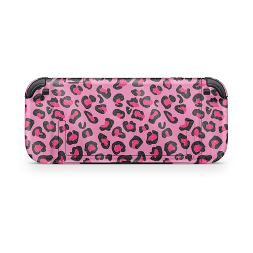 Glossy Glitter Gaming Skin Compatible with Nintendo Switch 2 Console Only - Pink Leopard - Premium 3M Vinyl Protective Wrap Decal Cover - Easy to Apply | Crafted in The USA by MightySkins - color: Pink Leopard, size: Switch 2 Console Skin Only, style: Glo