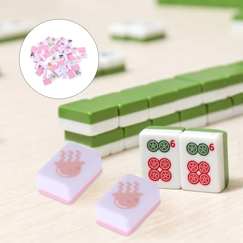 Coastal Adventure Mahjong Tile Game with Ocean Animal Patterns, Portable 48-Block Set for 2 Players, Holiday Travel and Family Matching Game