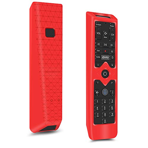Silicone Protective Case for XFinity Comcast XR15 Voice Control Remote, Remote Case Holder Skin Protector Sleeve, Thicken Layer Shockproof Bumper Battery Cover - Red - color: Red