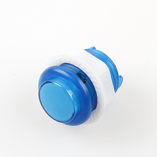 EG STARTS 5 Piece 24mm Full Color LED Illuminated Push Button Built-in Switch 5V Buttons for Arcade Joystick Games Mame Jamma Raspberry Pi & Blue