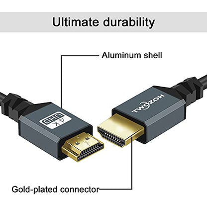 Twozoh HDMI to HDMI Coiled Cable, Support 3D,4K UHD, 1080p, HDMI 2.0a 2.0b 2.0 1.4a (Extend up to 1.5M/5FT) - color: COILED 1-Pack, size: 5Ft