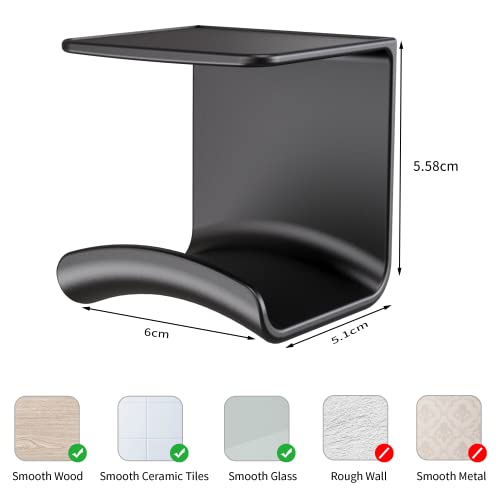 Headphone Stand Headset Holder, Headphone Holder Under Table, Adhesive Gaming Headphone Stand Hanger Desk Mount for Most Headphone