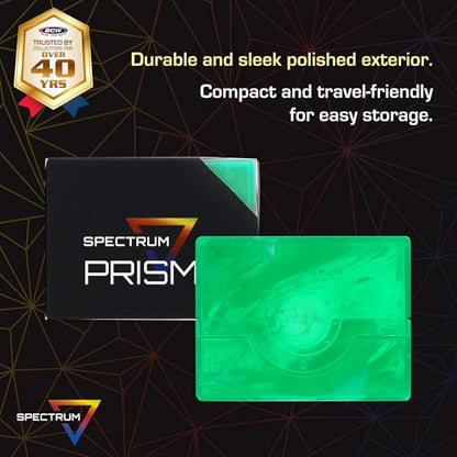 BCW Prism Deck Case - Jade Green | Holds 50 Double-Sleeved or 60 Single-Sleeved Cards | Secure Snap Closure | Compatible Collectible Card Bins | TCG Storage Box - color: Jade Green