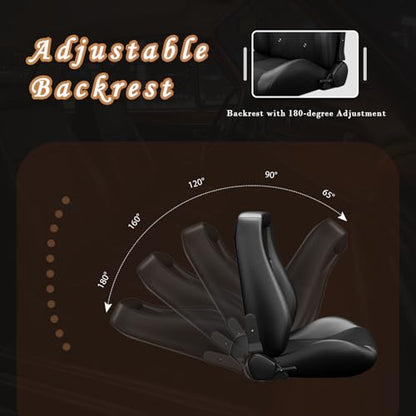 2 Pcs Adjustable Universal Racing Seats with Double Sliders, Reclinable Bucket Seats, 1 Pair of Sport Seats for Vehicles (OBS SUEDE BLACK) - color: OBS SUEDE BLACK