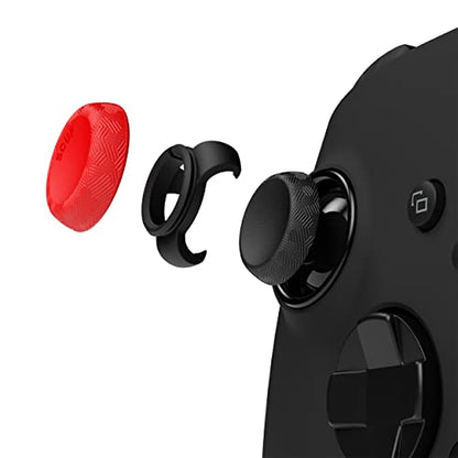 SCUF Control Thumbstick Grips - 4 Pack with 2 Bases - Tactic - Joystick Thumb Grips For Xbox One and Xbox Series X & S, PS4, PS5, Nintendo Switch Pro Controller - Red - color: Red, size: 4 Pack, style: Tactic