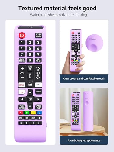 [Pack of 3] Protective Cover for Samsung TV Remote, Silicone Protective Case Compatible with Samsung Smart TV Remote BN59-01301A Bn59-01315A Bn59-01199F [Light Weight/Anti Slip/Shock Proof/Glowing]