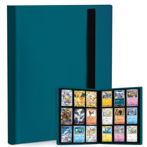 Trading Card Binder, 9 Pocket 20 Pages 360 Cards, Suitable for MTG, TCG(Malachite Green) - color: Malachite Green