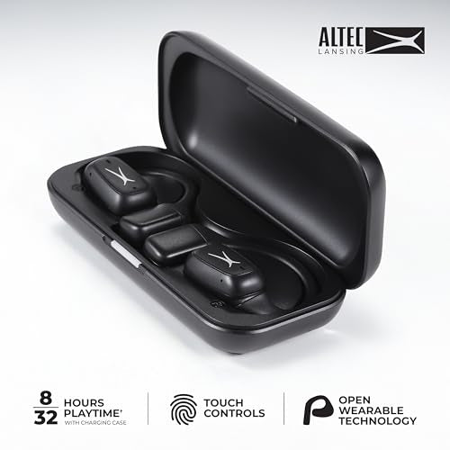 Altec Lansing Sport Nano Open Wearable Ear Buds, Wireless Earbuds with Hi-Fi Sound, Auto Pairing, 20H Battery Life, Bluetooth Ear Buds for Sport & Everyday Use