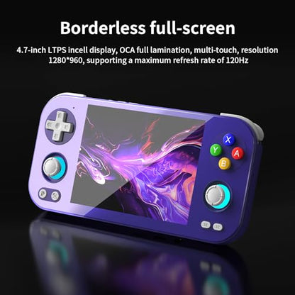 Anbernic RG 476H Retro Handheld Game Console RG 476H Retro Game Console 4.7 inch IPS Multi-Touch Screen Android 13 Unisoc T820 Processor RG476H Support 1080p DP Output WiFi Bluetooth Indigo - style: Indigo