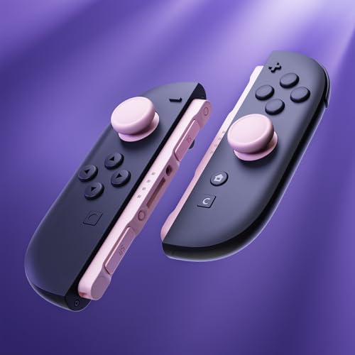 eXtremeRate Replacement 3D Joystick & Thumb Grips & Side Rail Shell Buttons for Nintendo Switch 2 JoyCon, Console Rail Stickers Left Right Analog Thumbsticks Caps for Switch 2 - Cherry Blossoms Pink - color: Cherry Blossoms Pink