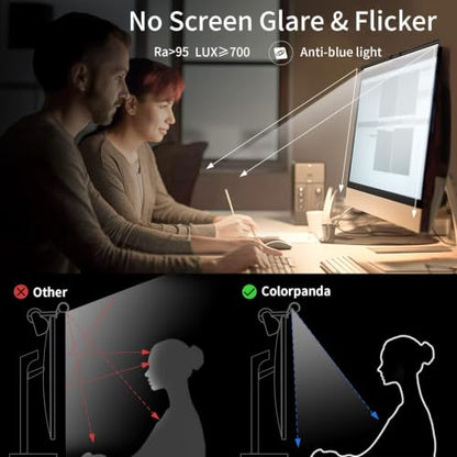 16.14" Monitor Light Bar,250LM USB LED Desk Lamp,Home Office Gaming | Eye-Care LED Screen Lamp,CRI 95,Touch Control USB Reading Desk Light for Flat & Curved Monitor - style: Touch Control