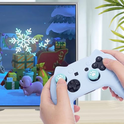 Switch Pro Controller Skin Silicone Cover - Anti-Slip Grip Cat Paw Design with Joystick Ring Guards, Protective Case Shell, Custom Cute Kawaii Accessory - Not for Switch 2, PowerA or Third-Party Model