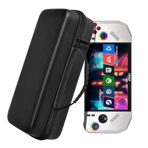 Travel Carrying Case Bag for MSI Claw 8 AI+ A2VM Polar Tempest Edition PC Gaming Handheld,EVA Standing Hard Shell Cover Accessories Pocket for MSI Claw 8 AI+ Handheld Console Power Cord