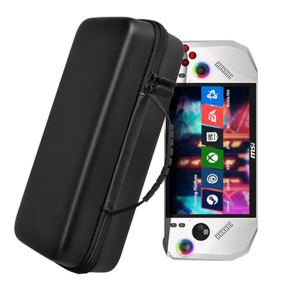 Travel Carrying Case Bag for MSI Claw 8 AI+ A2VM Polar Tempest Edition PC Gaming Handheld,EVA Standing Hard Shell Cover Accessories Pocket for MSI Claw 8 AI+ Handheld Console Power Cord