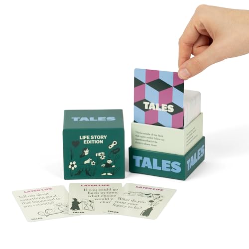TALES 150 Conversation Cards, Perfect for Dinners, Road Trips, Classrooms & Game Nights, Gifts & Gatherings, Conversation Starters to Spark Creativity (Life Story Edition) - color: Life Story Edition