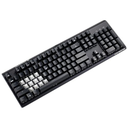 Hexgears GK735 Mechanical Gaming Keyboard Kailh Box White Switch 104 Keys ABS Keycaps Wired Gaming Keyboard with White LED Backlight, Ergonomic Design for Windows Laptop PC Mac (No Light Strip) - color: Black, size: Clicky