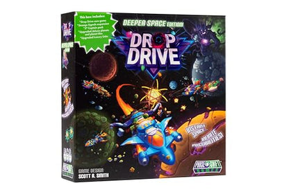 Phase Shift Games Drop Drive Deeper Space Edition Bundle, 2-5 Players | Phase Shift Games Drop Drive: Deeper Space Edition; deluxe sci-fi board game bundle; 2-5 players; ages 8+ | Base Game, Strange Signals Expansion, 5th Captain Pack, Luxury Links, Upgra