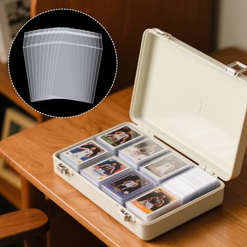 400Pcs Top Loader Sleeves Penny Sleeves for Top Loaders Resealable Team Bags for 35-75PT Rigid Toploader Card Holder Trading Card Sleeves Trading Card Protectors for Semi Rigid Card Holders(3" x 5")