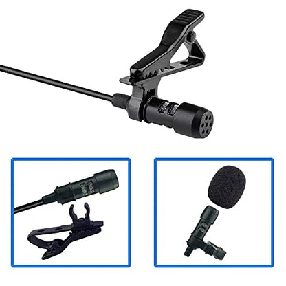 USB Lavalier Microphone, 6.6ft USB Microphone Plug & Play Omnidirectional Lapel Shirt Collar Clip on Mic for PC, Computer, Mac, Laptop, YouTube, Skype, Recording, Podcasting, Gaming